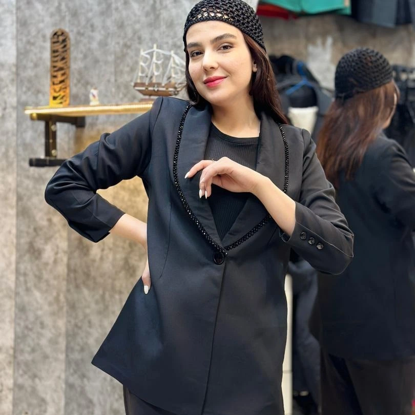 کت مازاراتی یقه ارشال الماس کار شده